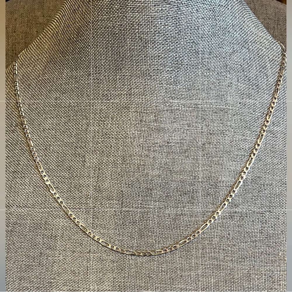 Unisex Men Italy PAJ 925 Figaro Chain Link Necklace Sterling Silver 18” 46cm 4mm